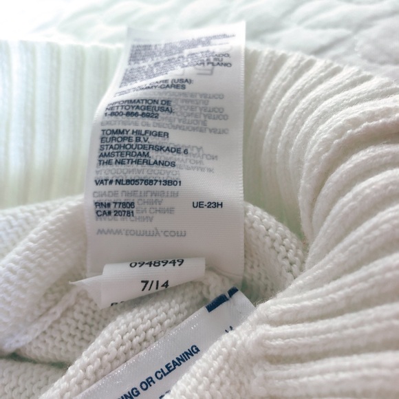 Tommy Hilfiger Off White Knit Sweater Sz S/P - Picture 7 of 7